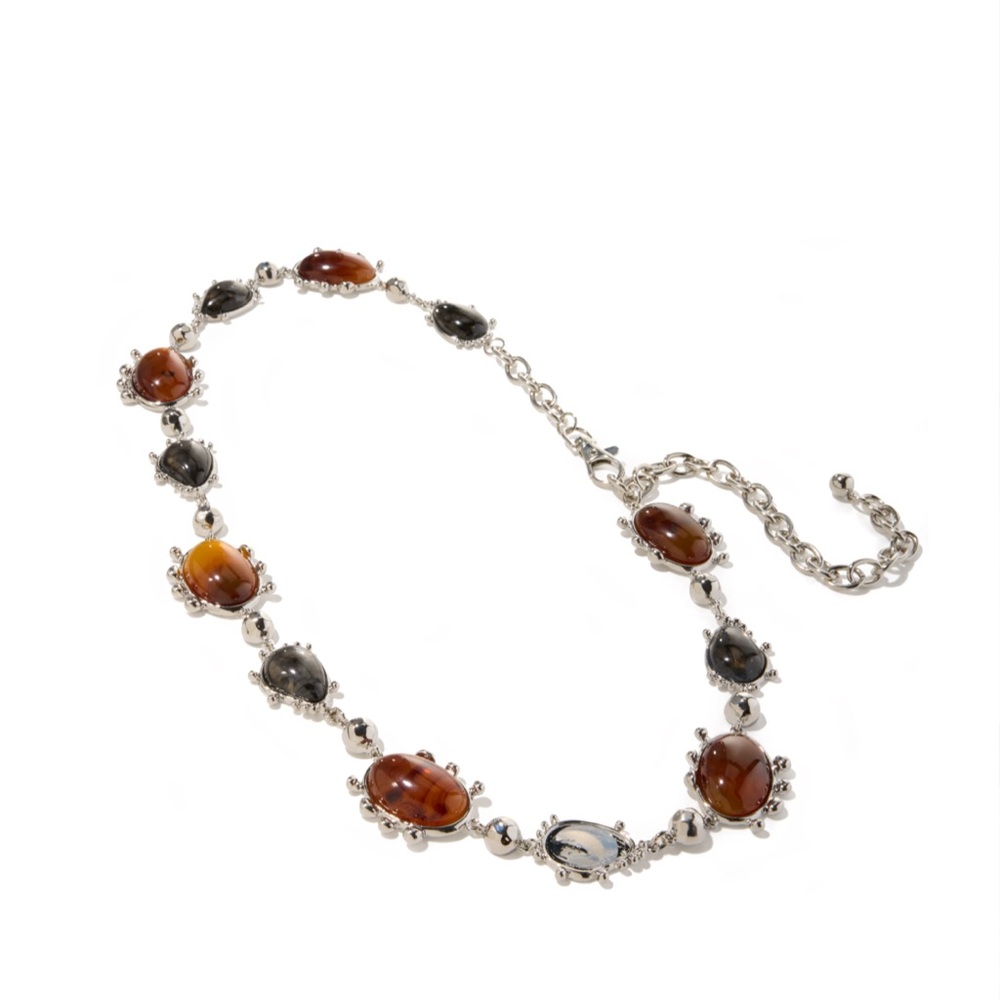 House of Harlow stone chain belt
